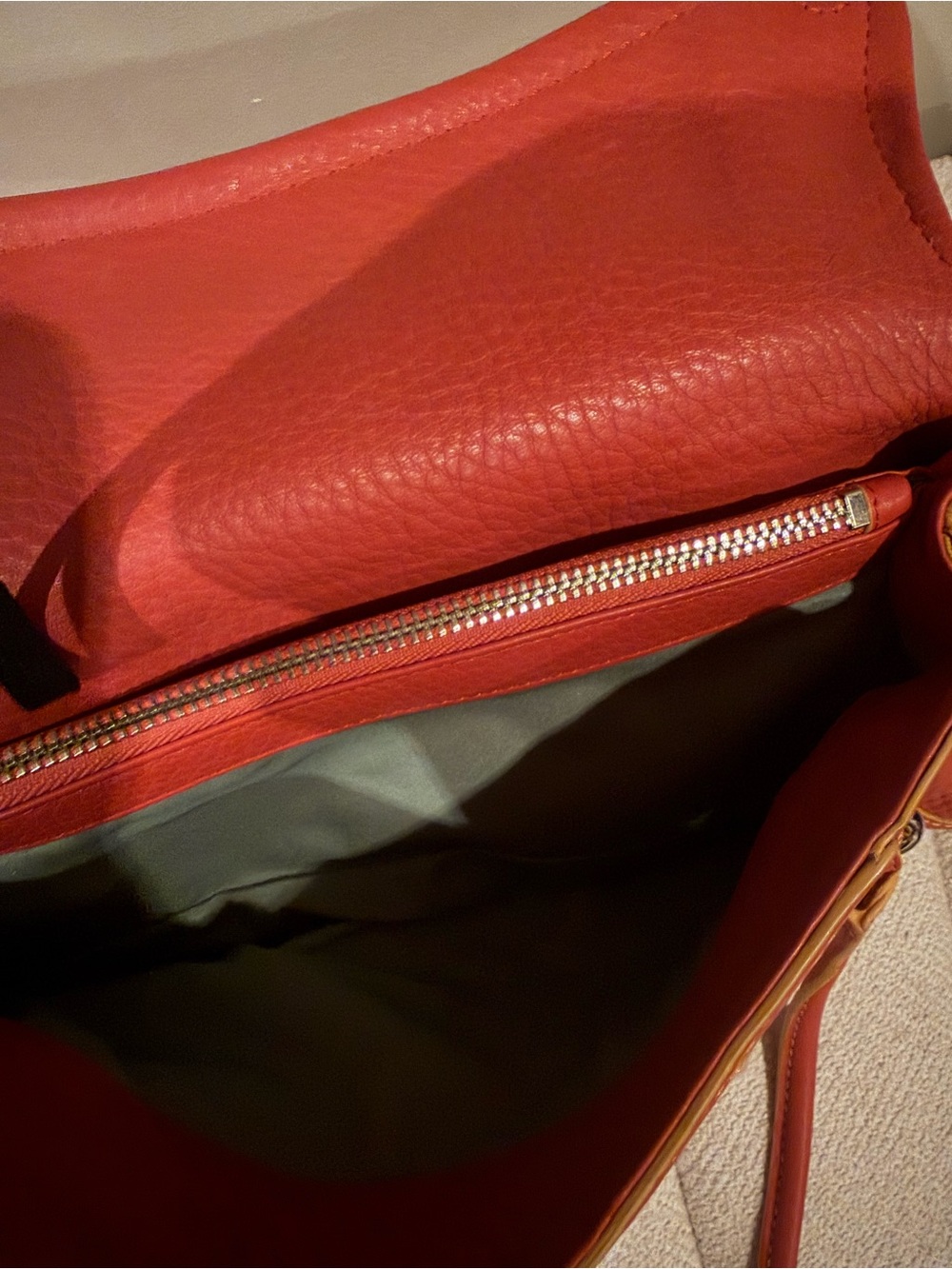 Cole Haan Tan Leather Double-Handle Shoulder Bag - Picture 5 of 12